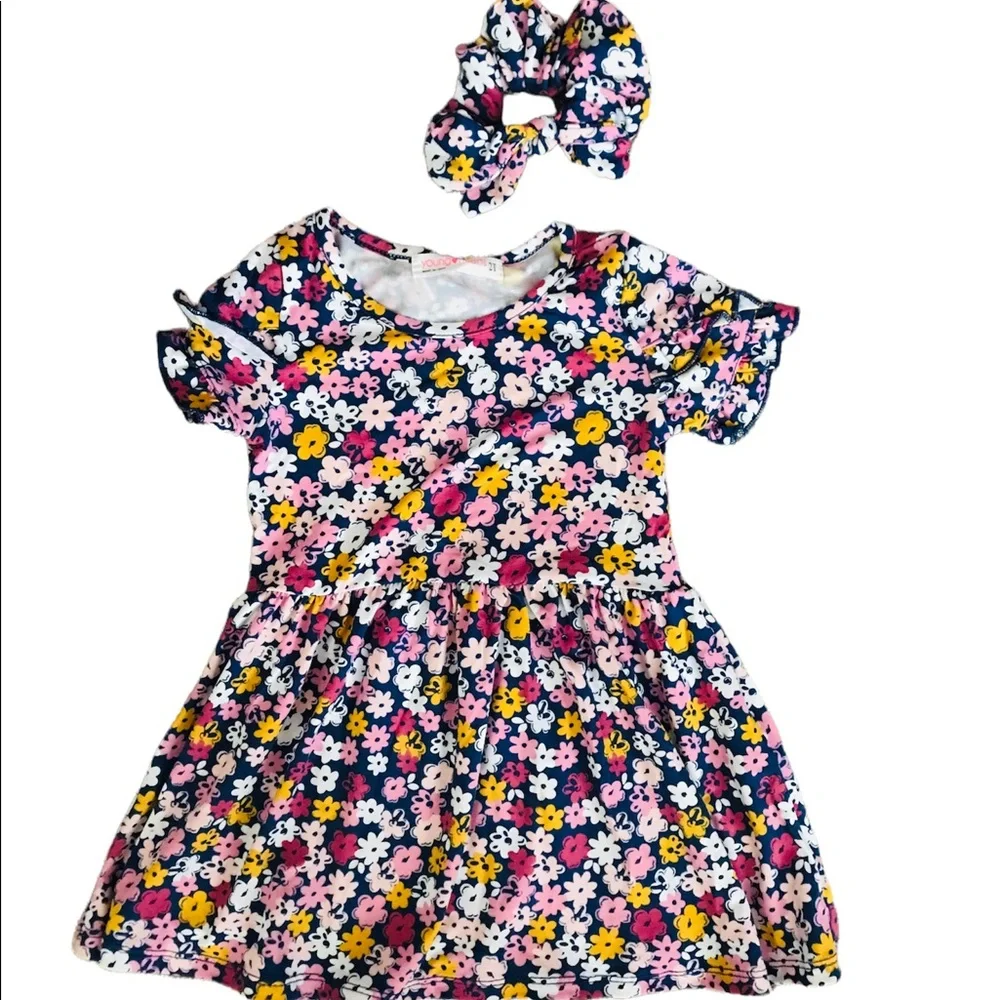 New! Bundle of New Floral A-Line Dress & Shorts & 2 A-Line Dresses 2T